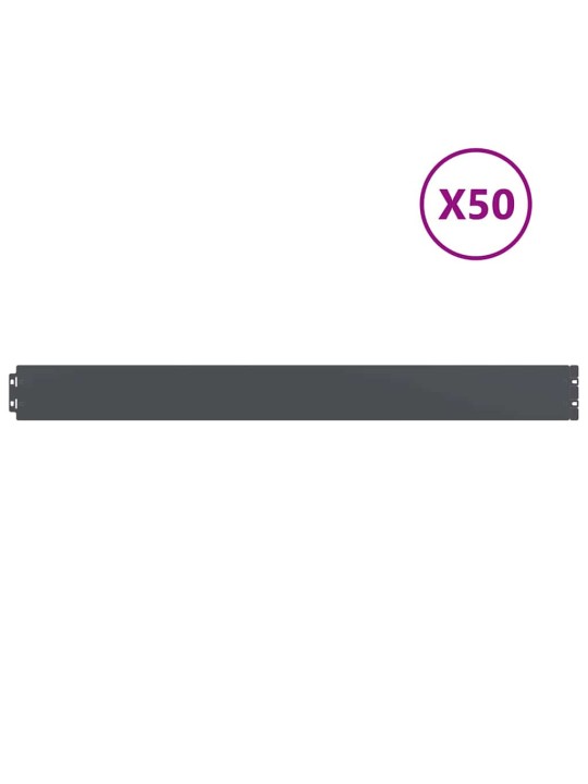 Nurmikon reunalistat 50 kpl antrasiitti kylmävalssattu teräs