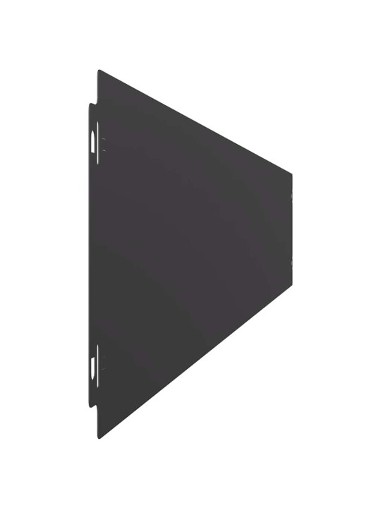 Nurmikon reunalistat 10 kpl musta 15x103cm kylmävalssattu teräs