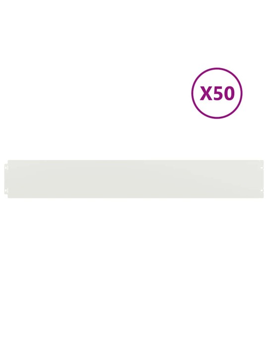 Nurmikon reunalistat 50 kpl valkoinen 15x103cm