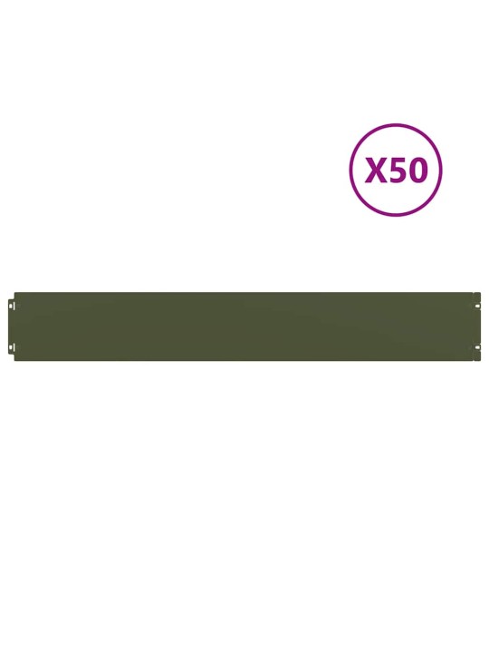 Nurmikon reunalistat 50 kpl oliivinvihreä 15x103 cm
