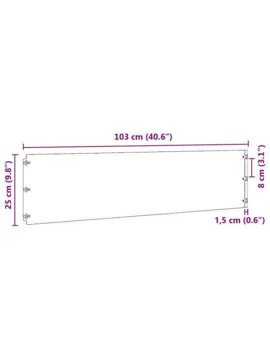 Nurmikon reunalistat 10 kpl musta 25x103cm kylmävalssattu teräs