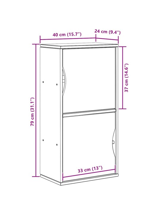 Sivukaappi odda 40x24x79 cm massiivipuu mänty