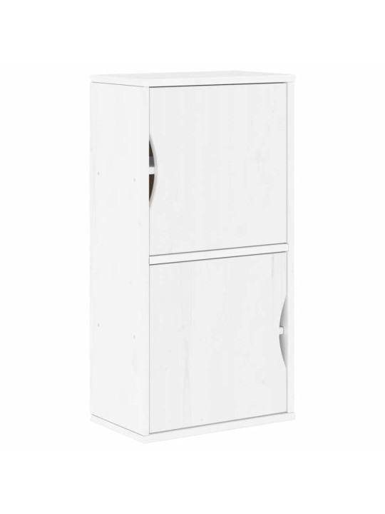 Sivukaappi odda valkoinen 40x24x79 cm massiivipuu mänty