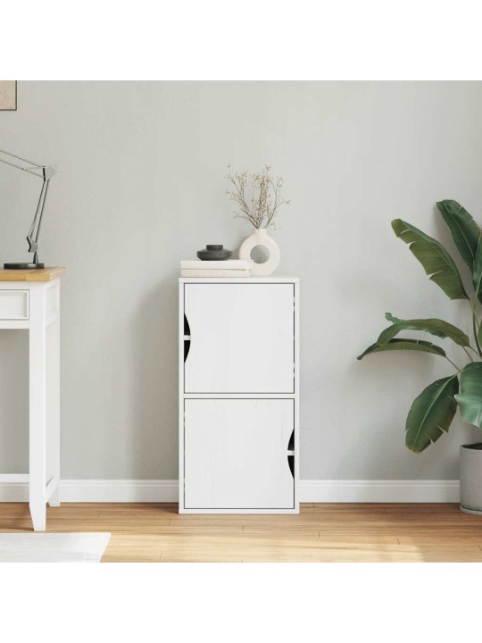 Sivukaappi odda valkoinen 40x24x79 cm massiivipuu mänty