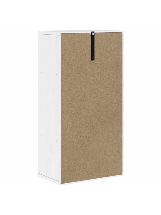 Sivukaappi odda valkoinen 40x24x79 cm massiivipuu mänty