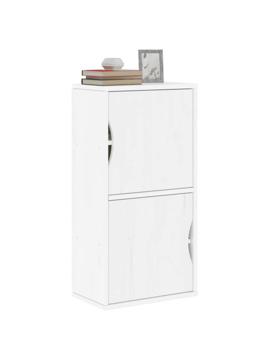 Sivukaappi odda valkoinen 40x24x79 cm massiivipuu mänty