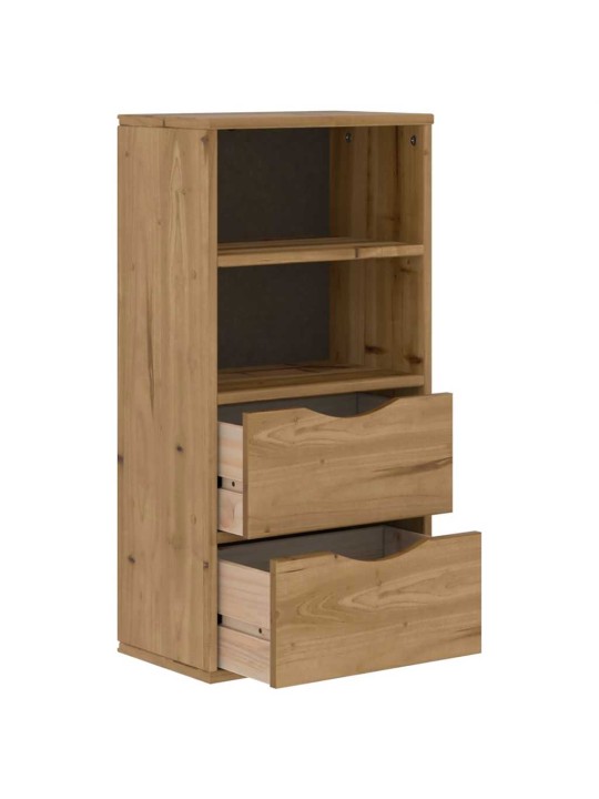 Sivukaappi laatikoilla odda 40x24x79 cm massiivipuu mänty