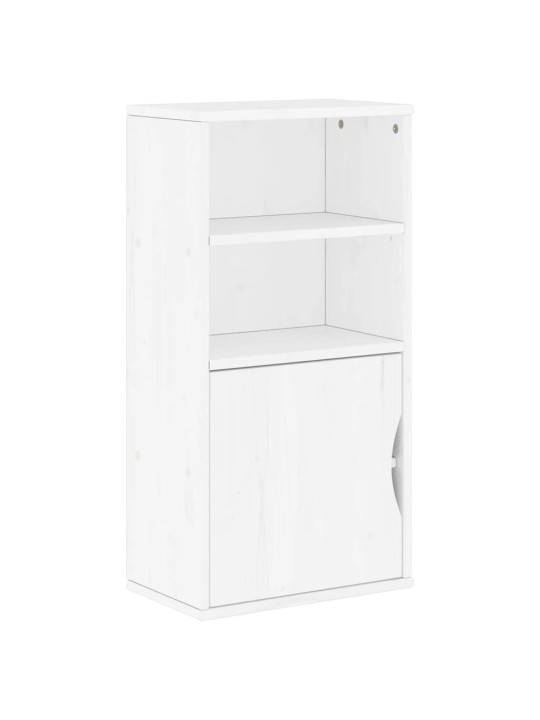Sivukaappi odda valkoinen 40x24x79 cm massiivipuu mänty