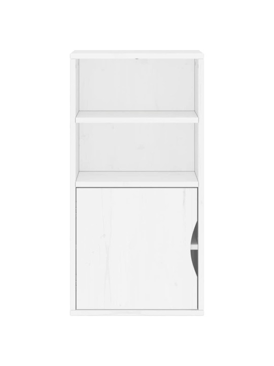Sivukaappi odda valkoinen 40x24x79 cm massiivipuu mänty