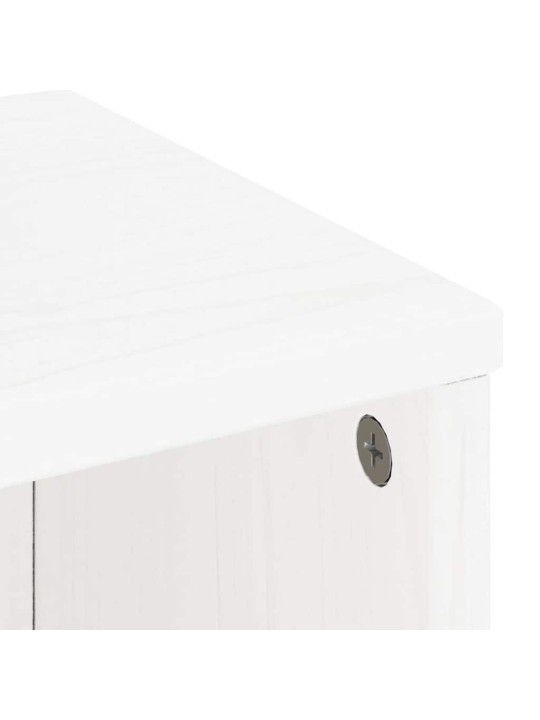 Sivukaappi odda valkoinen 40x24x79 cm massiivipuu mänty