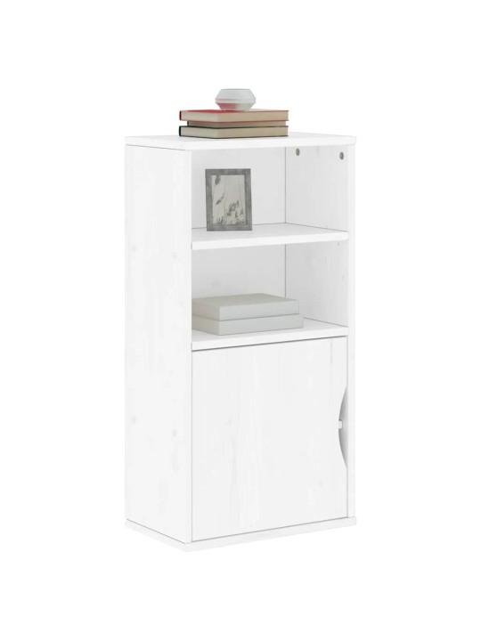 Sivukaappi odda valkoinen 40x24x79 cm massiivipuu mänty
