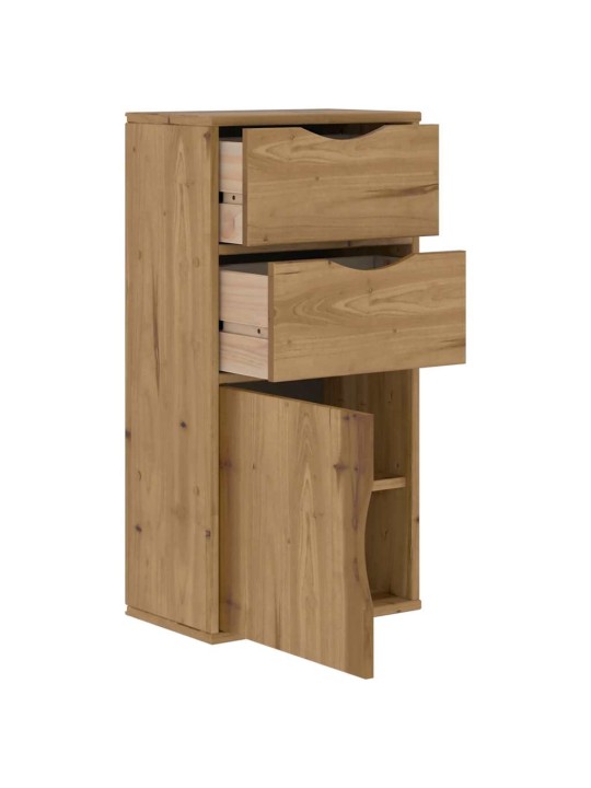 Sivukaappi laatikoilla odda 40x24x79 cm massiivipuu mänty