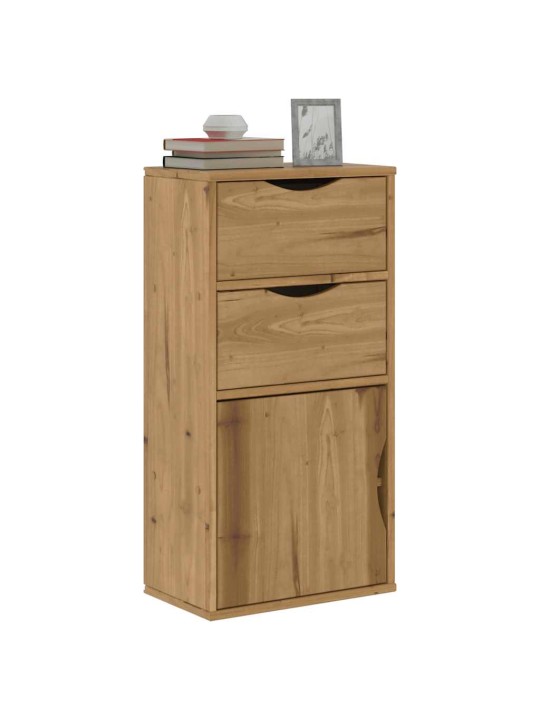 Sivukaappi laatikoilla odda 40x24x79 cm massiivipuu mänty
