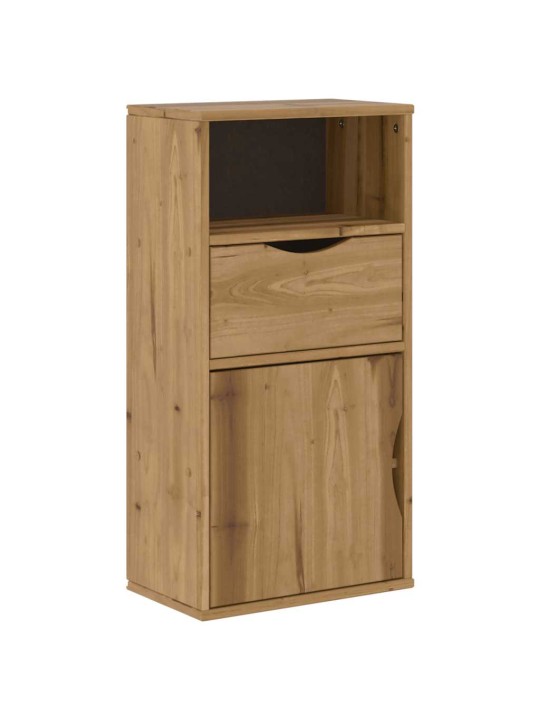 Sivukaappi laatikolla odda 40x24x79 cm massiivipuu mänty