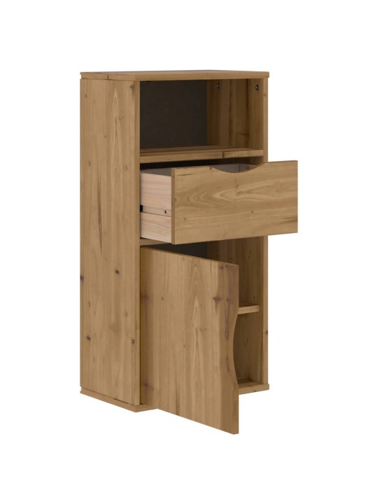 Sivukaappi laatikolla odda 40x24x79 cm massiivipuu mänty