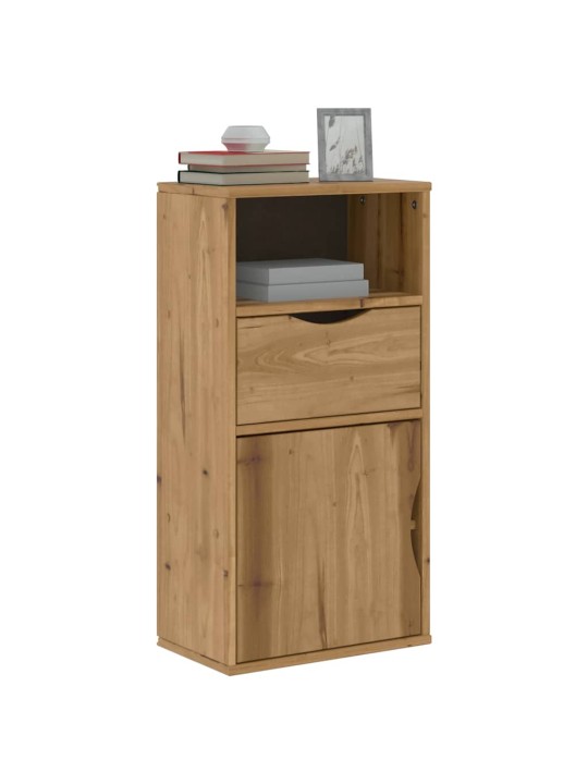 Sivukaappi laatikolla odda 40x24x79 cm massiivipuu mänty