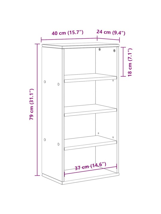 Sivukaappi odda 40x24x79 cm massiivipuu mänty