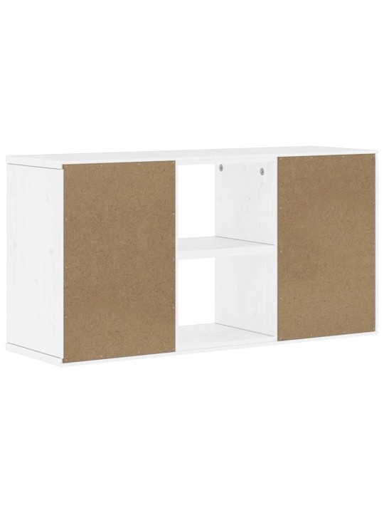 Tv kaappi odda valkoinen 79x24x40 cm massiivipuu mänty