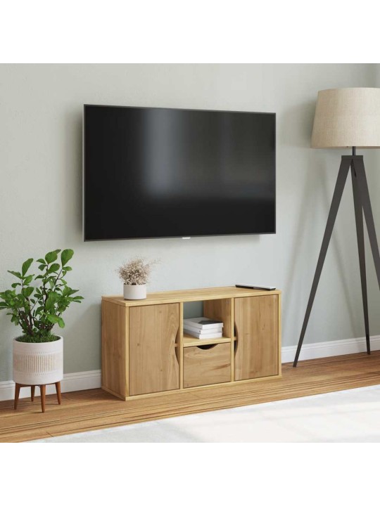 Tv-kaappi laatikolla "odda" 79x24x40 cm massiivipuumänty