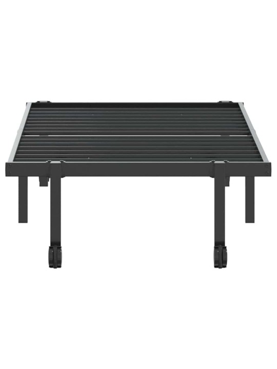 Sängynrunko ilman patjaa taitettava musta 80x200 cm terästä