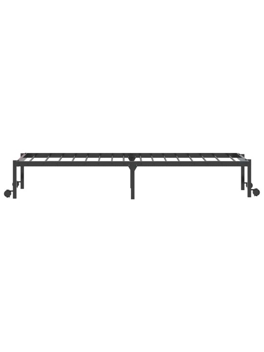 Sängynrunko ilman patjaa taitettava musta 80x200 cm terästä