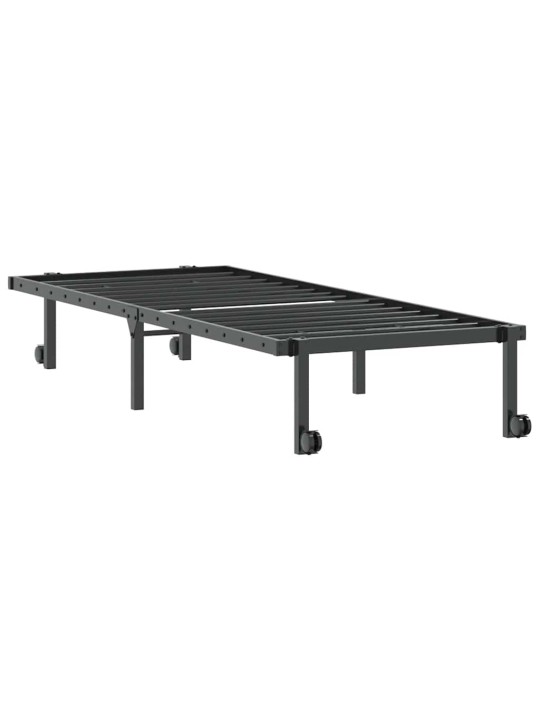 Sängynrunko ilman patjaa taitettava musta 80x200 cm terästä