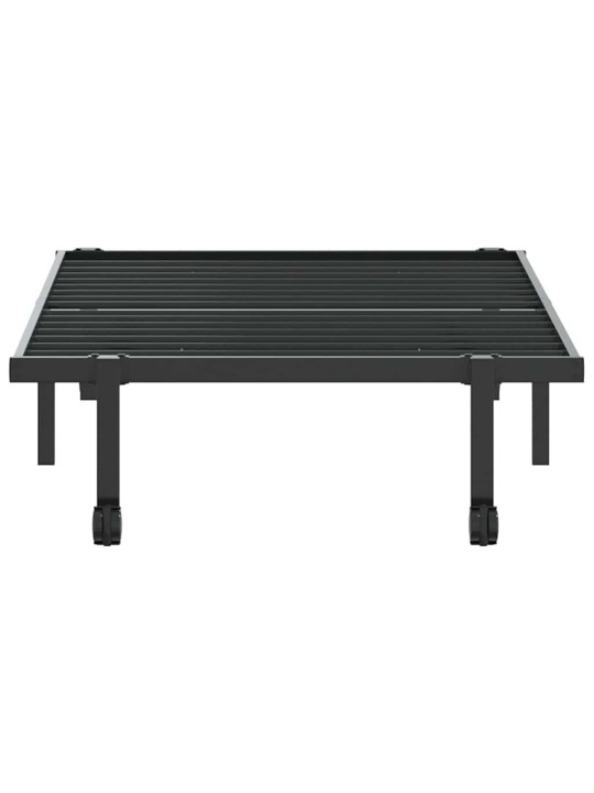 Sängynrunko ilman patjaa taitettava musta 90x190 cm terästä