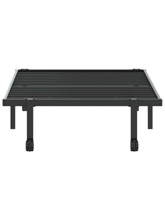 Sängynrunko ilman patjaa taitettava musta 90x200 cm terästä
