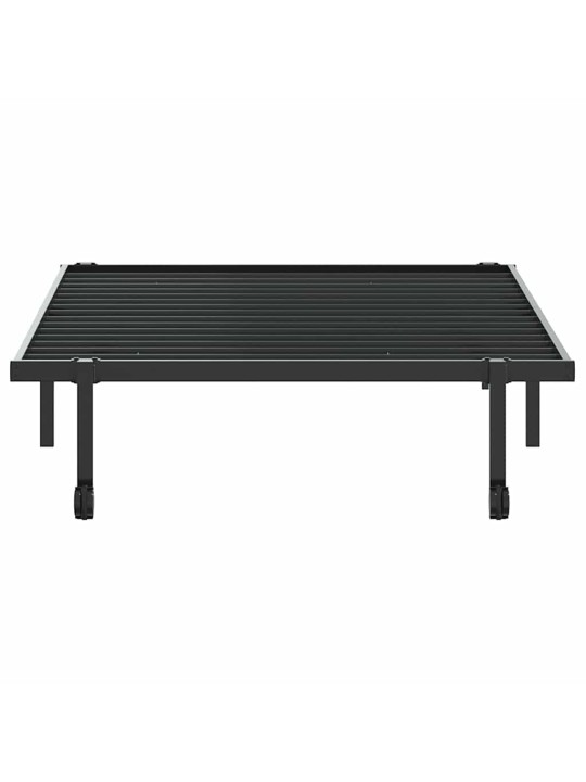 Sängynrunko ilman patjaa taitettava musta 100x190 cm teräs