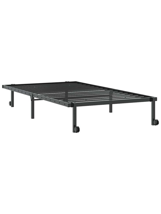 Sängynrunko ilman patjaa taitettava musta 100x190 cm teräs