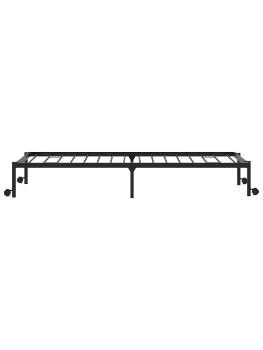 Sängynrunko ilman patjaa taitettava musta 100x200 cm terästä