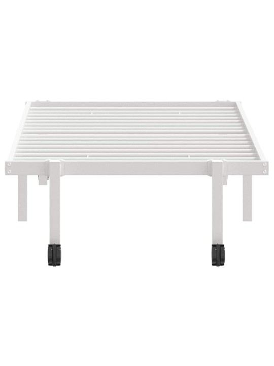 Sängynrunko ilman patjaa taitettava valkoinen 75x190 cm terästä