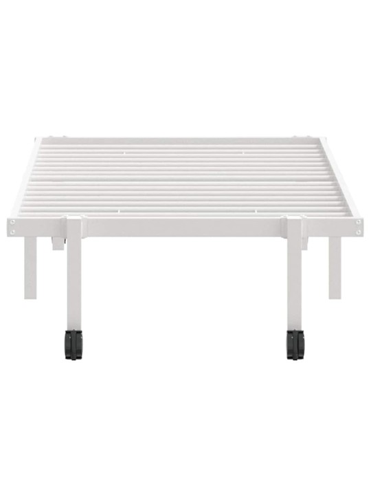 Sängynrunko ilman patjaa taitettava valkoinen 80x200 cm terästä
