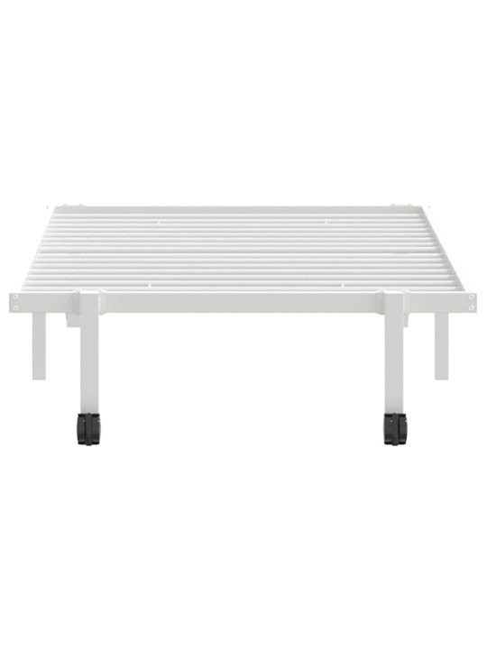 Sängynrunko ilman patjaa taitettava valkoinen 90x200 cm terästä