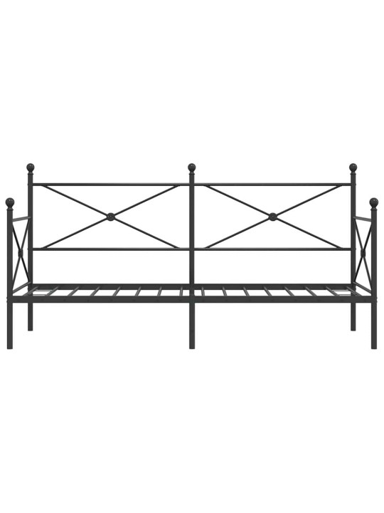 Päiväsänky ilman patjaa musta 75x190 cm teräs