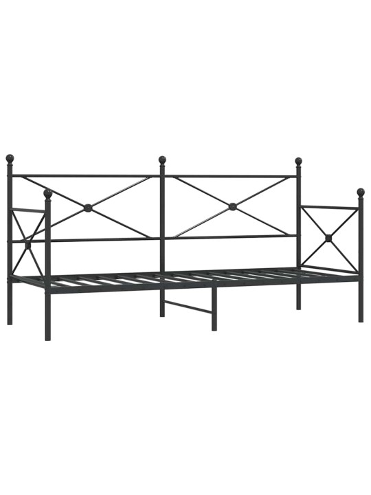 Päiväsänky ilman patjaa musta 80x200 cm teräs