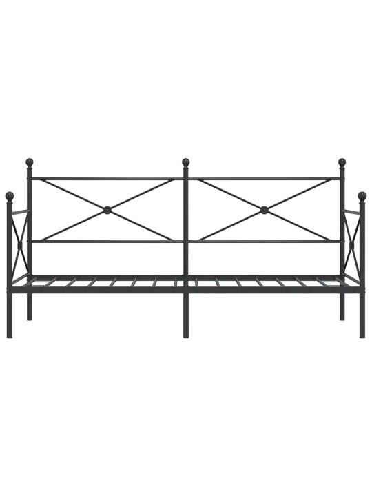 Päiväsänky ilman patjaa musta 80x200 cm teräs