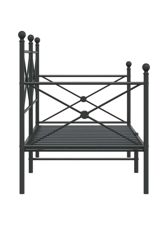 Päiväsänky ilman patjaa musta 80x200 cm teräs