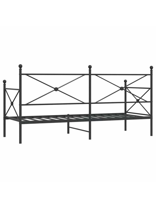 Päiväsänky ilman patjaa musta 80x200 cm teräs