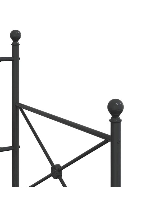 Päiväsänky ilman patjaa musta 80x200 cm teräs