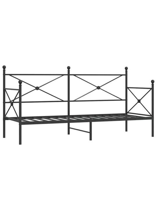 Päiväsänky ilman patjaa musta 90x190 cm teräs