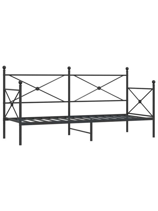 Päiväsänky ilman patjaa musta 90x200 cm teräs