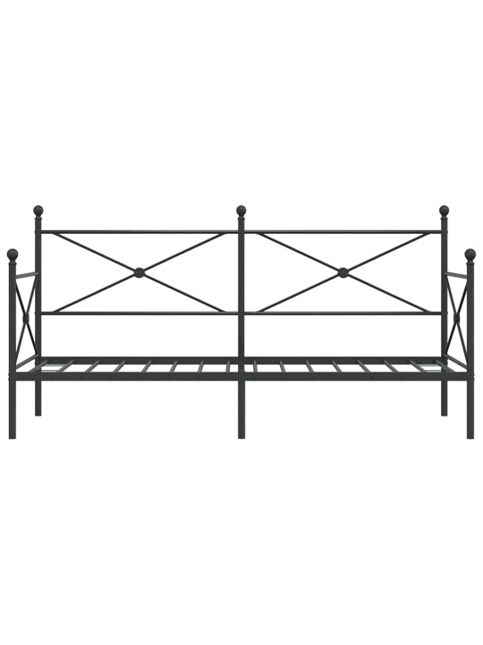Päiväsänky ilman patjaa musta 90x200 cm teräs
