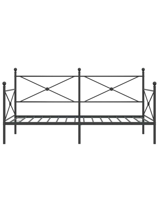 Päiväsänky ilman patjaa musta 100x190 cm teräs
