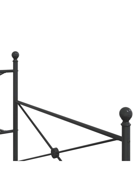 Päiväsänky ilman patjaa musta 100x190 cm teräs