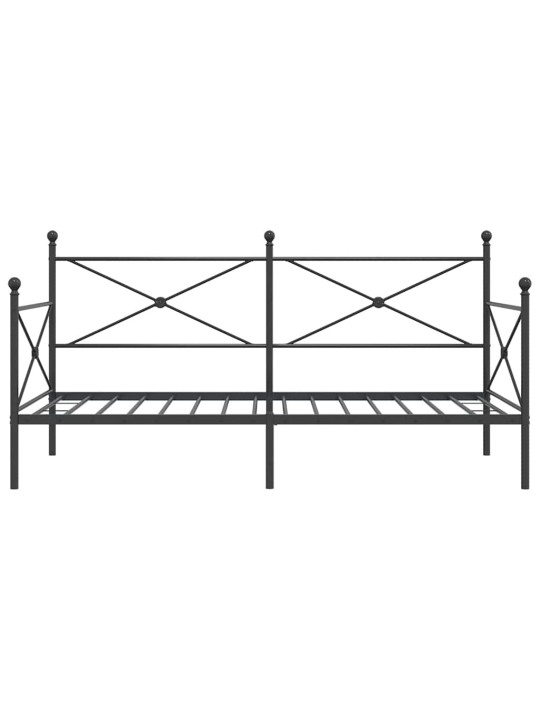 Päiväsänky ilman patjaa musta 100x200 cm teräs