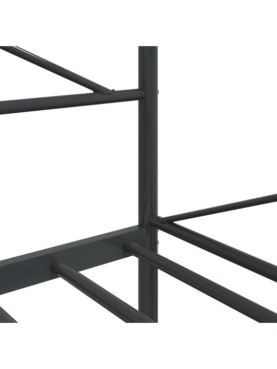 Päiväsänky ilman patjaa musta 100x200 cm teräs