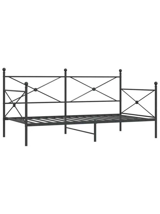 Päiväsänky ilman patjaa musta 107x203 cm teräs
