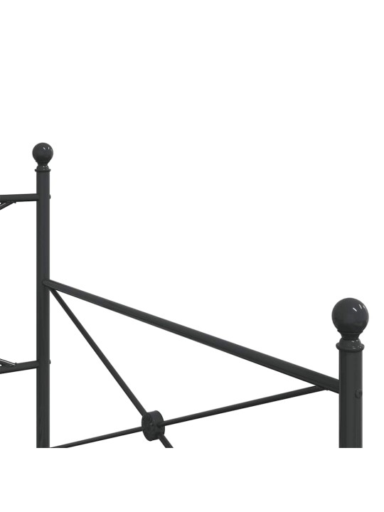 Päiväsänky ilman patjaa musta 107x203 cm teräs
