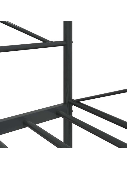 Päiväsänky ilman patjaa musta 107x203 cm teräs